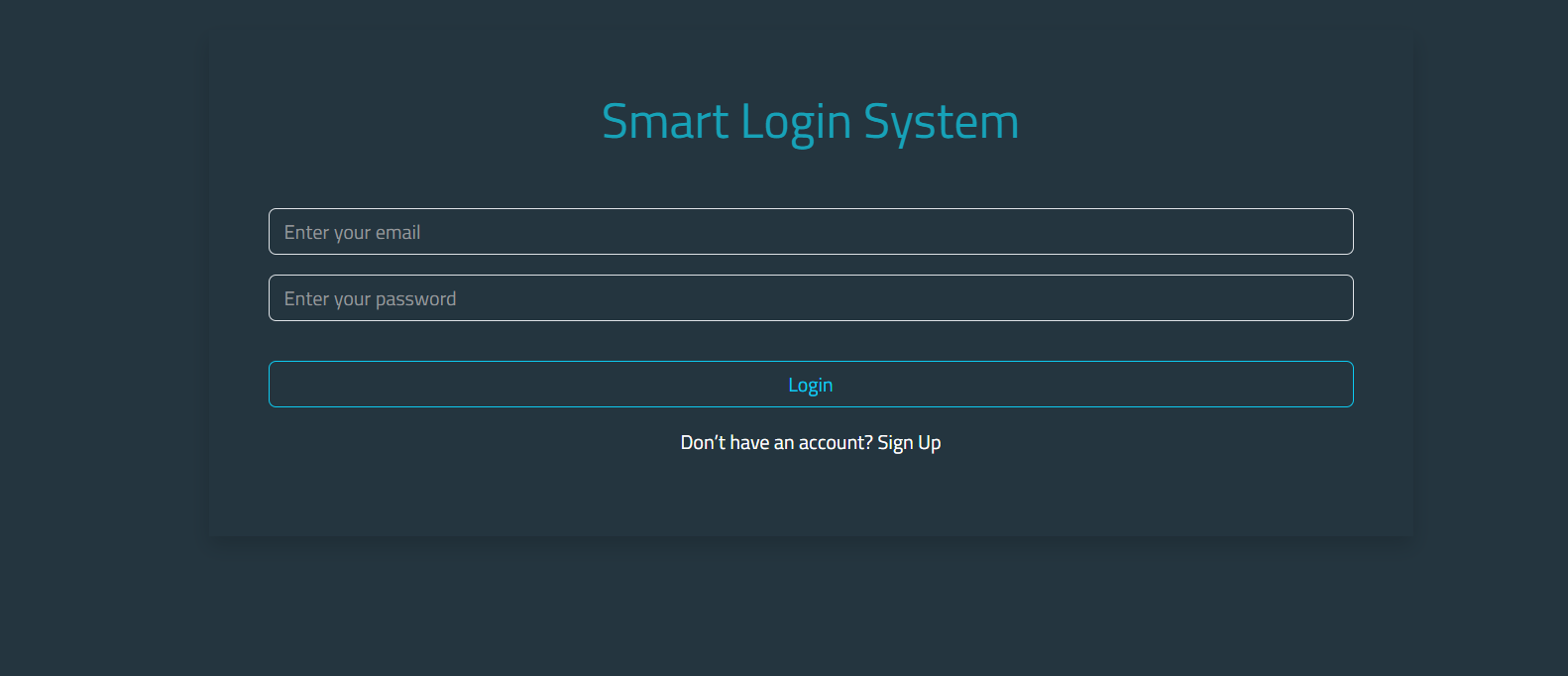 Smart Login System screenshot
